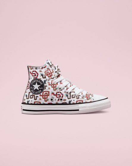 Tenisky Vysoke Converse Chuck Taylor All Star Easy-On Snake Chlapcenske Biele Siva Červené | SK YR11AE7